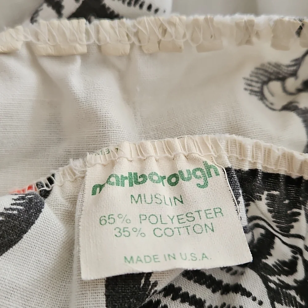 Vintage Kilban Cat Full Size Sheet Set & 1 Standard Pillow Case Made In The USA
